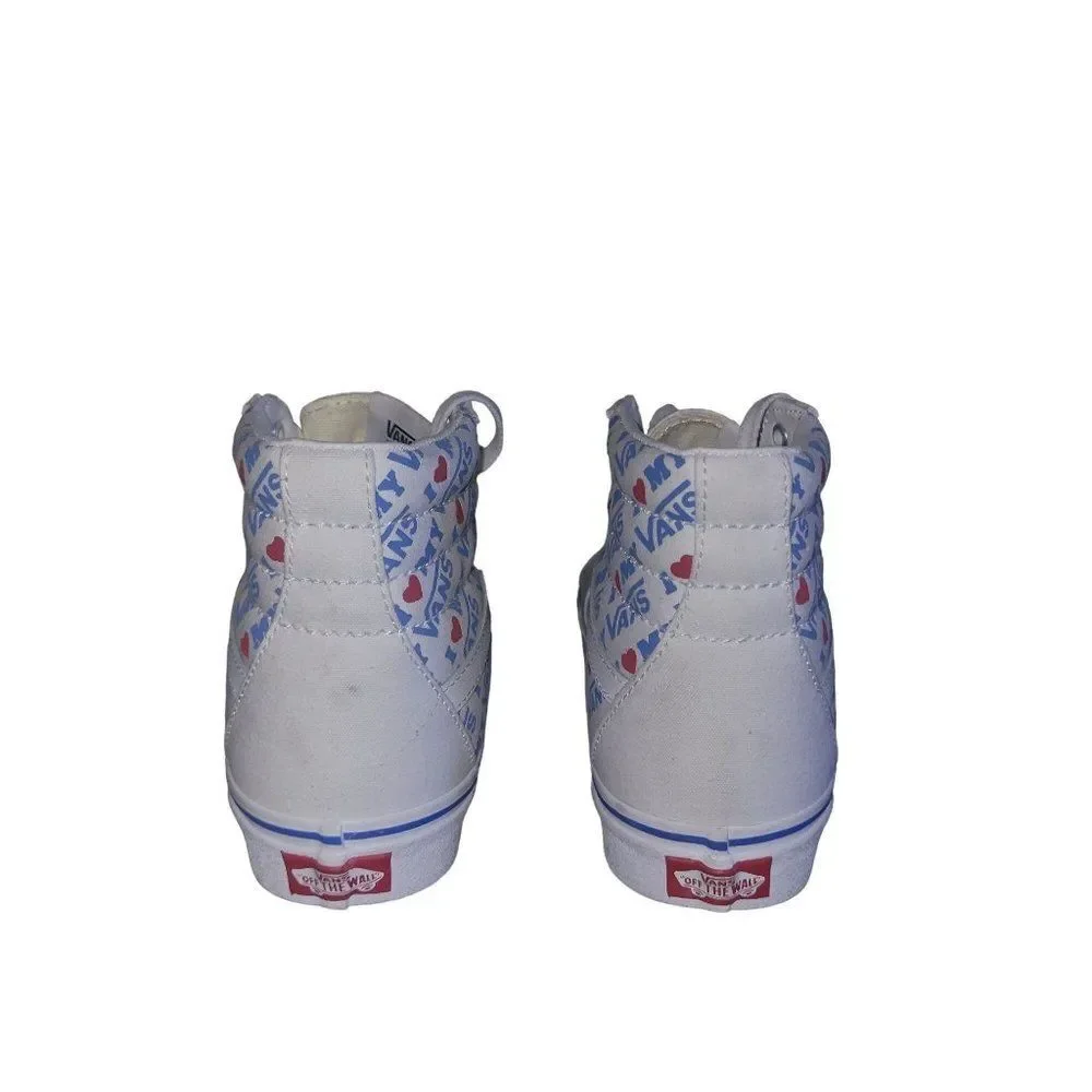 VANS UA SK8-HI I HEART WOMENS RED BLUE 7.5 / Men: 6